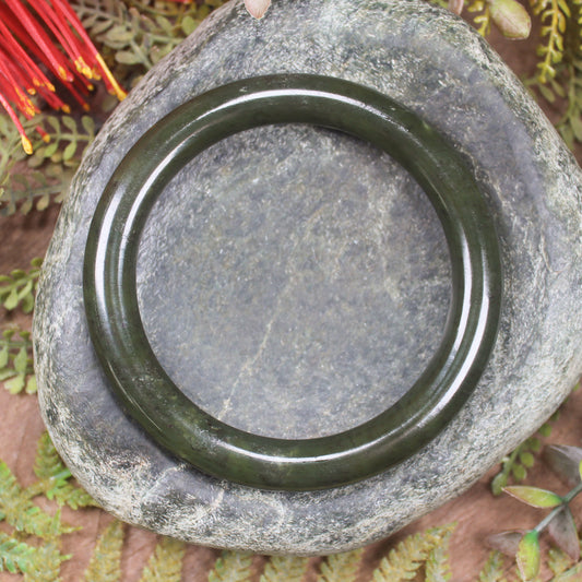 Bangle carved from Rimu Pounamu - NZ Greenstone