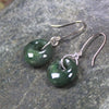 Porowhita Earrings carved from Kawakawa Pounamu - NZ Greenstone