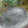 Threaded Styled Earrings carved from Kawakawa Pounamu - NZ Greenstone
