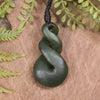 Twist carved from Kawakawa Pounamu - NZ Greenstone