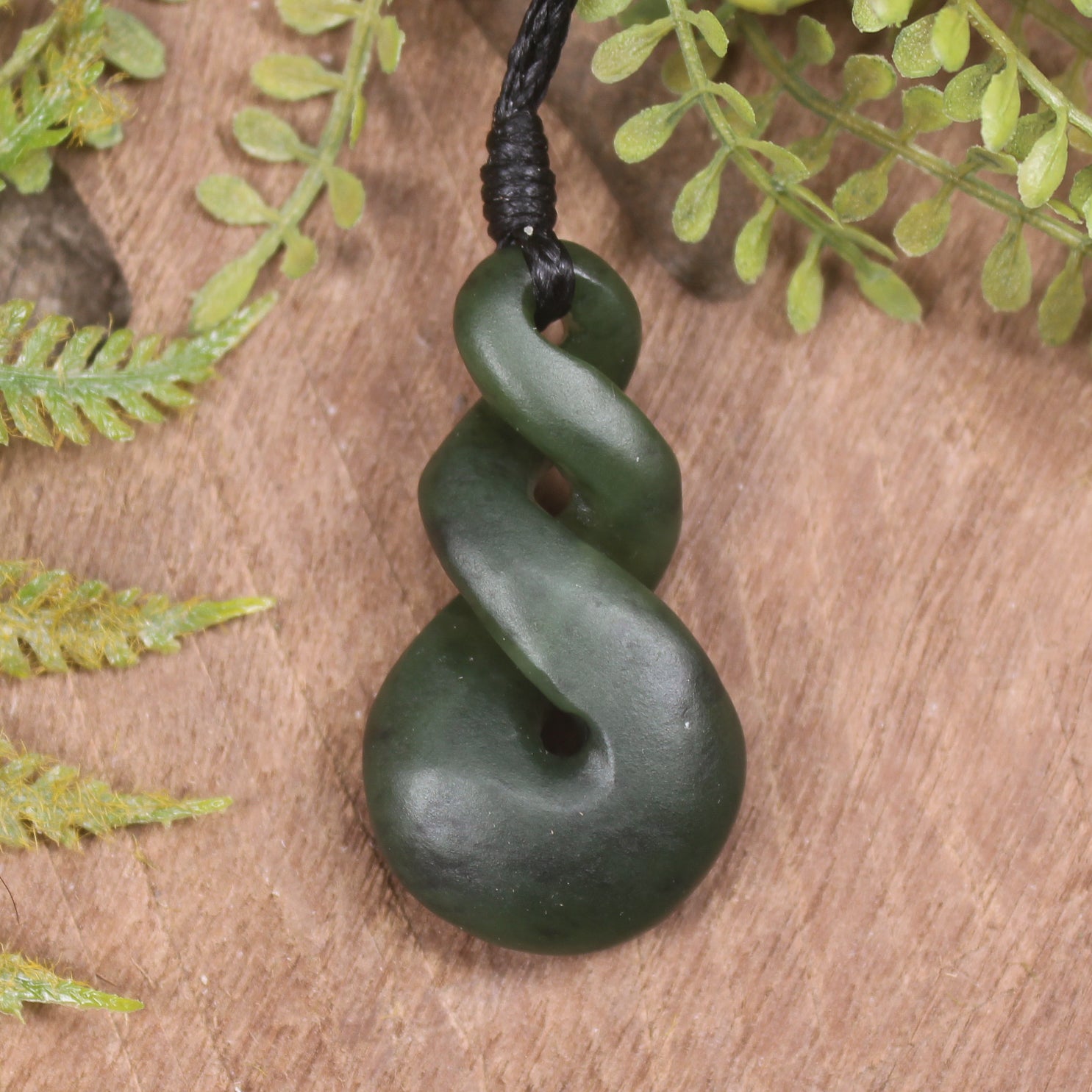 Twist carved from Kawakawa Pounamu - NZ Greenstone