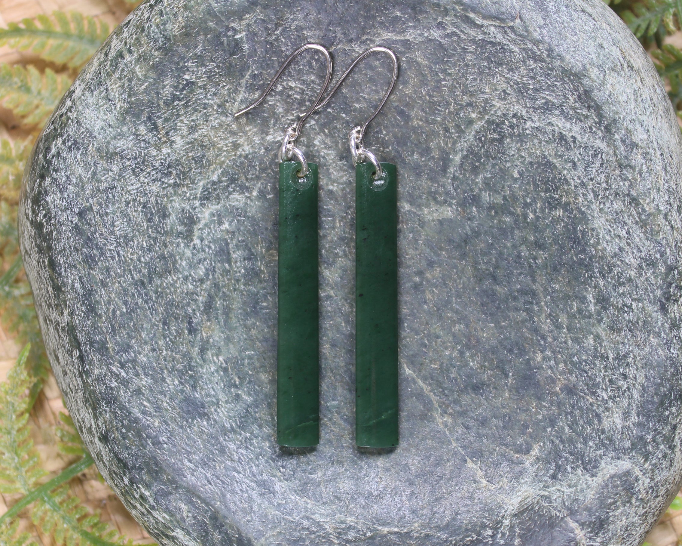 Kawakawa Pounamu earrings