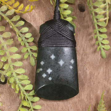 NZ Greenstone Small Toki Pendant (BX484) Rimu Pounamu