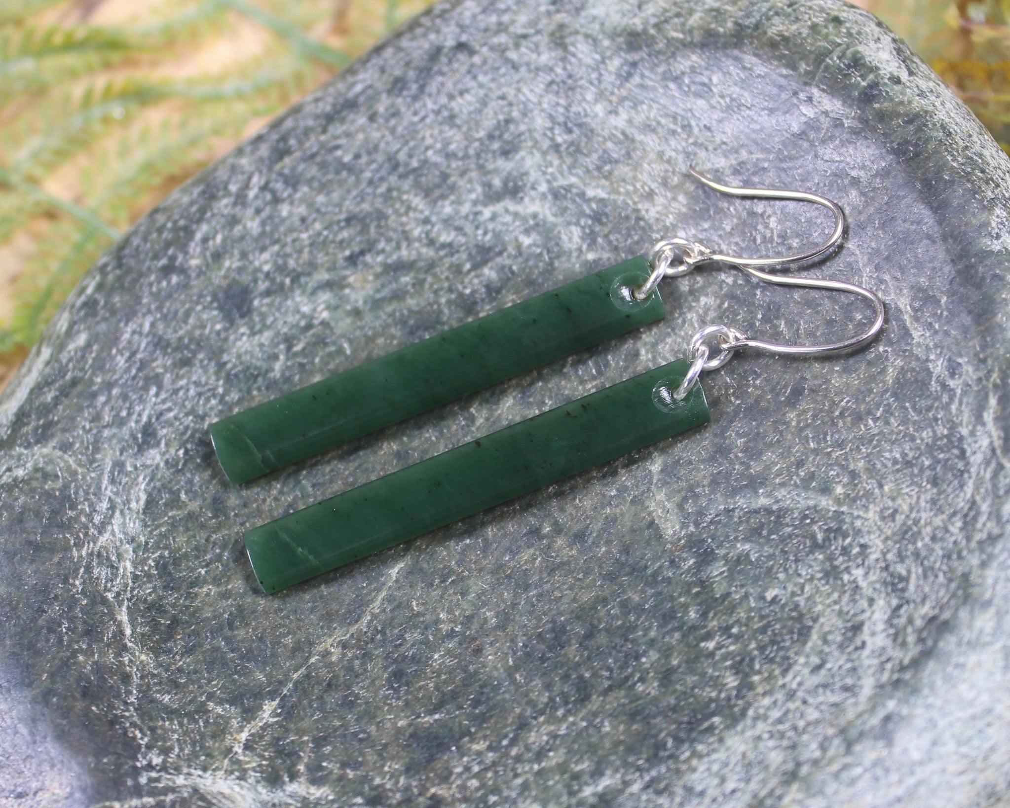 Kawakawa Pounamu earrings