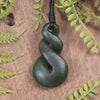 Twist carved from Rimu Pounamu - NZ Greenstone