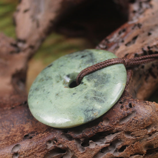 Porowhita carved from Rimu Pounamu - NZ Greenstone