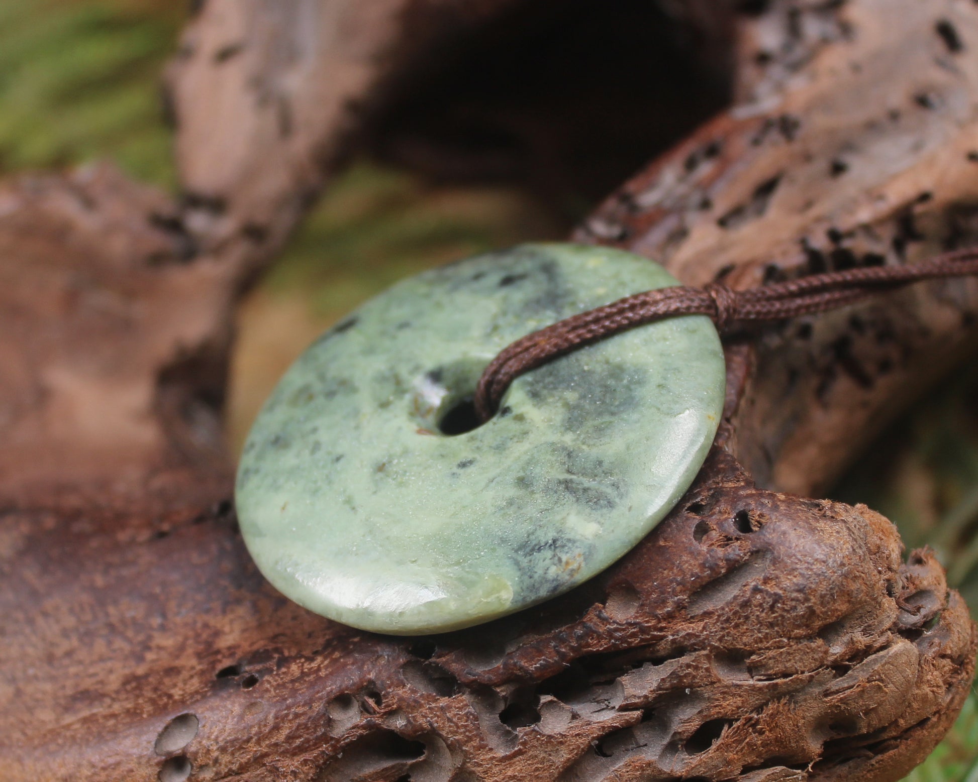Porowhita carved from Rimu Pounamu - NZ Greenstone