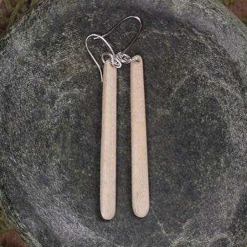 Earrings carved from Whale Bone