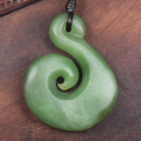 Koru carved from Hapopo Pounamu - NZ Greenstone