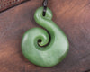 Koru carved from Hapopo Pounamu - NZ Greenstone