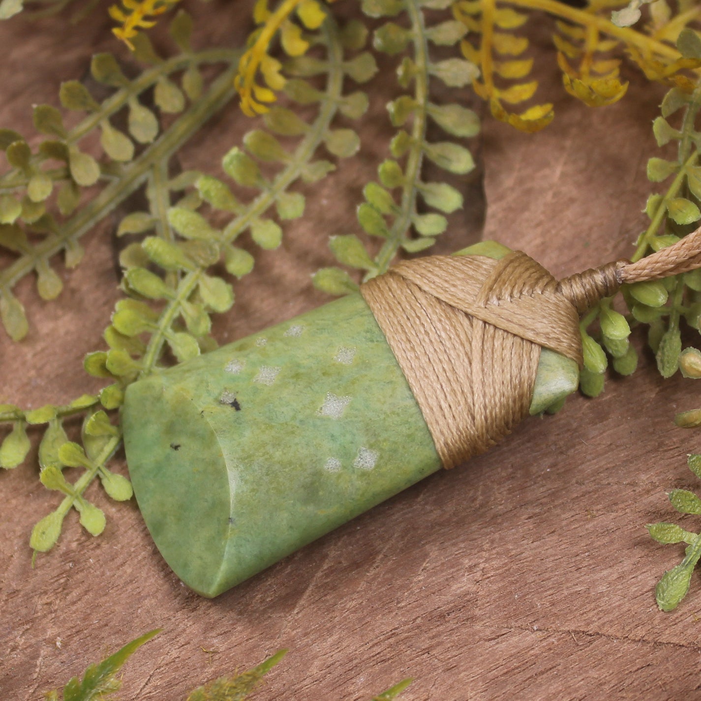 Flower Jade Pounamu Toki pendant - NZ Greenstone