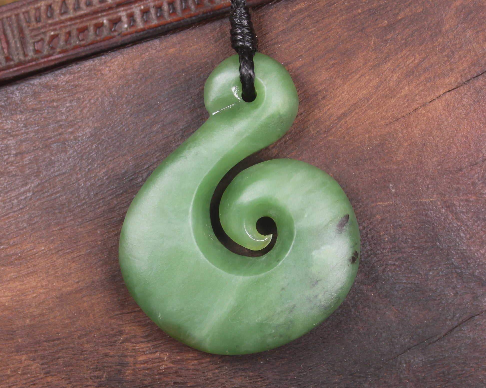 Koru carved from Hapopo Pounamu - NZ Greenstone