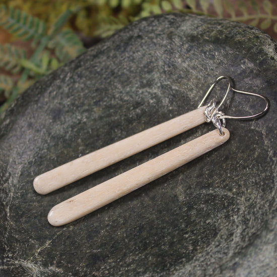 Earrings carved from Whale Bone