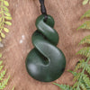 Twist carved from Kawakawa Pounamu - NZ Greenstone