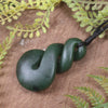 Twist carved from Kawakawa Pounamu - NZ Greenstone