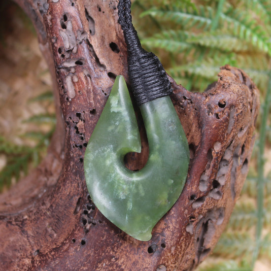 Hei Matau carved from Hapopo Pounamu - NZ Greenstone