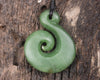 Koru carved from Hapopo Pounamu - NZ Greenstone