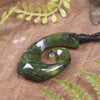 Hei Matau or Fish Hook carved from Douglas Creek Pounamu - NZ Greenstone