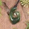 Hei Matau or Fish Hook carved from Tangiwai Pounamu - NZ Greenstone