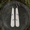 Roimata with Koru earrings carved from NZ Beef Bone