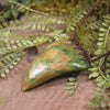 Flower Jade Pounamu Taniwha Tooth pendant