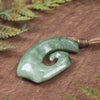 Hei Matau or Fish Hook carved from Kawakawa Pounamu - NZ Greenstone