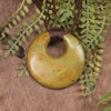 Porowhita with Koru carved from Flower Jade Pounamu - NZ Greenstone