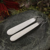 Roimata with Koru earrings carved from NZ Beef Bone