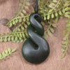 Twist carved from Rimu Pounamu - NZ Greenstone