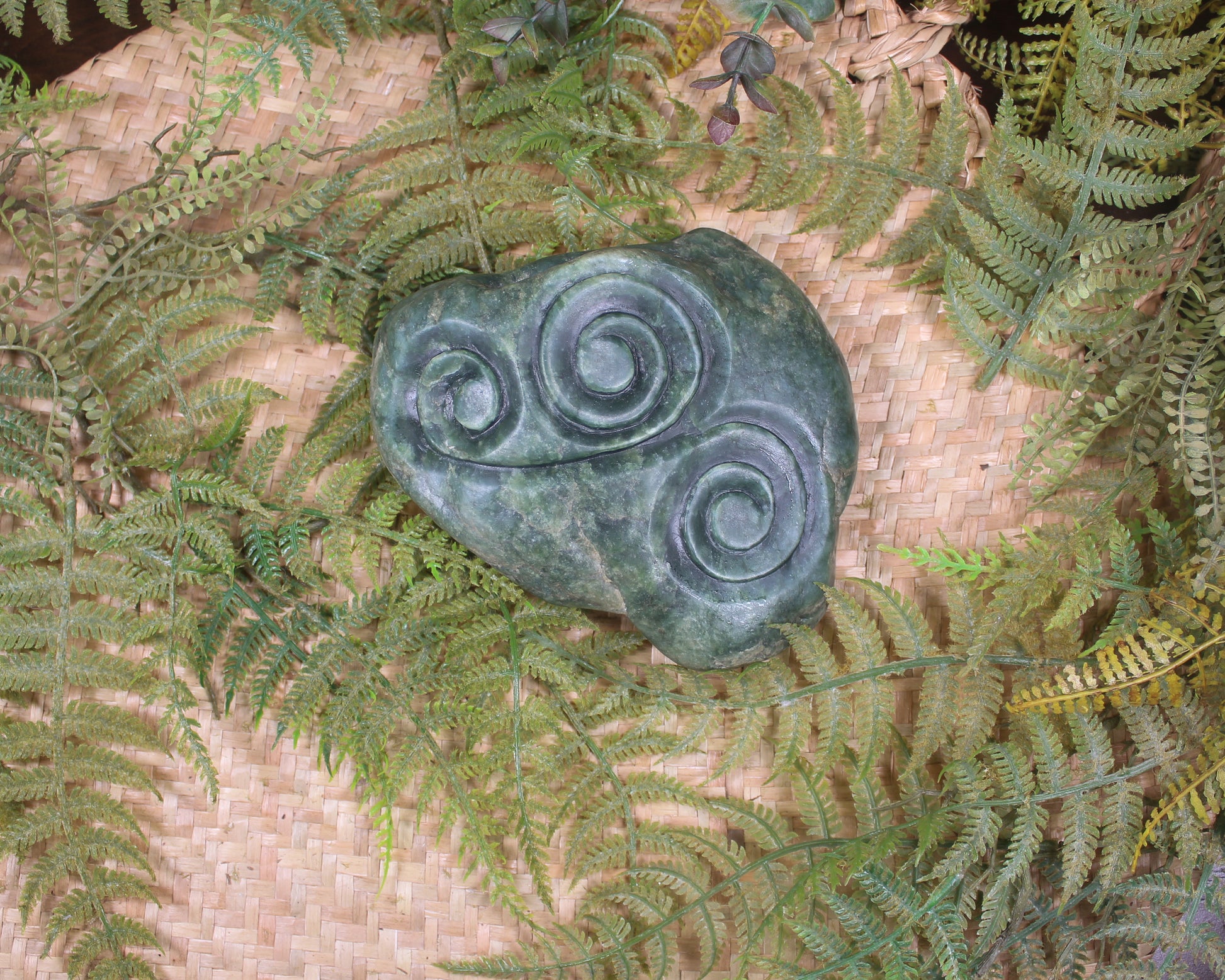 Freeform Kawakawa Pounamu Sculpture