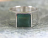 Sterling Silver Kawakawa Pounamu Ring - NZ Greenstone