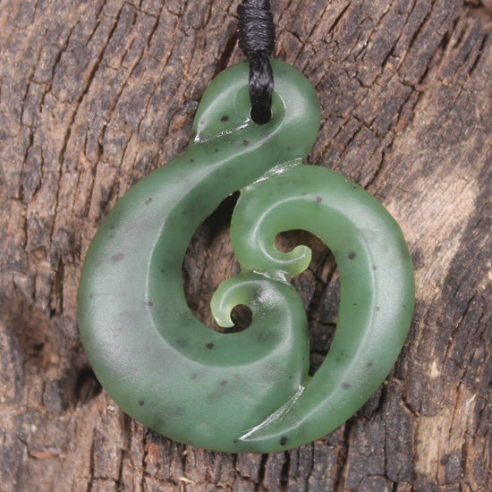 Koru carved from Hapopo Pounamu - NZ Greenstone