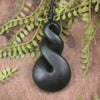 Twist carved from Rimu Pounamu - NZ Greenstone