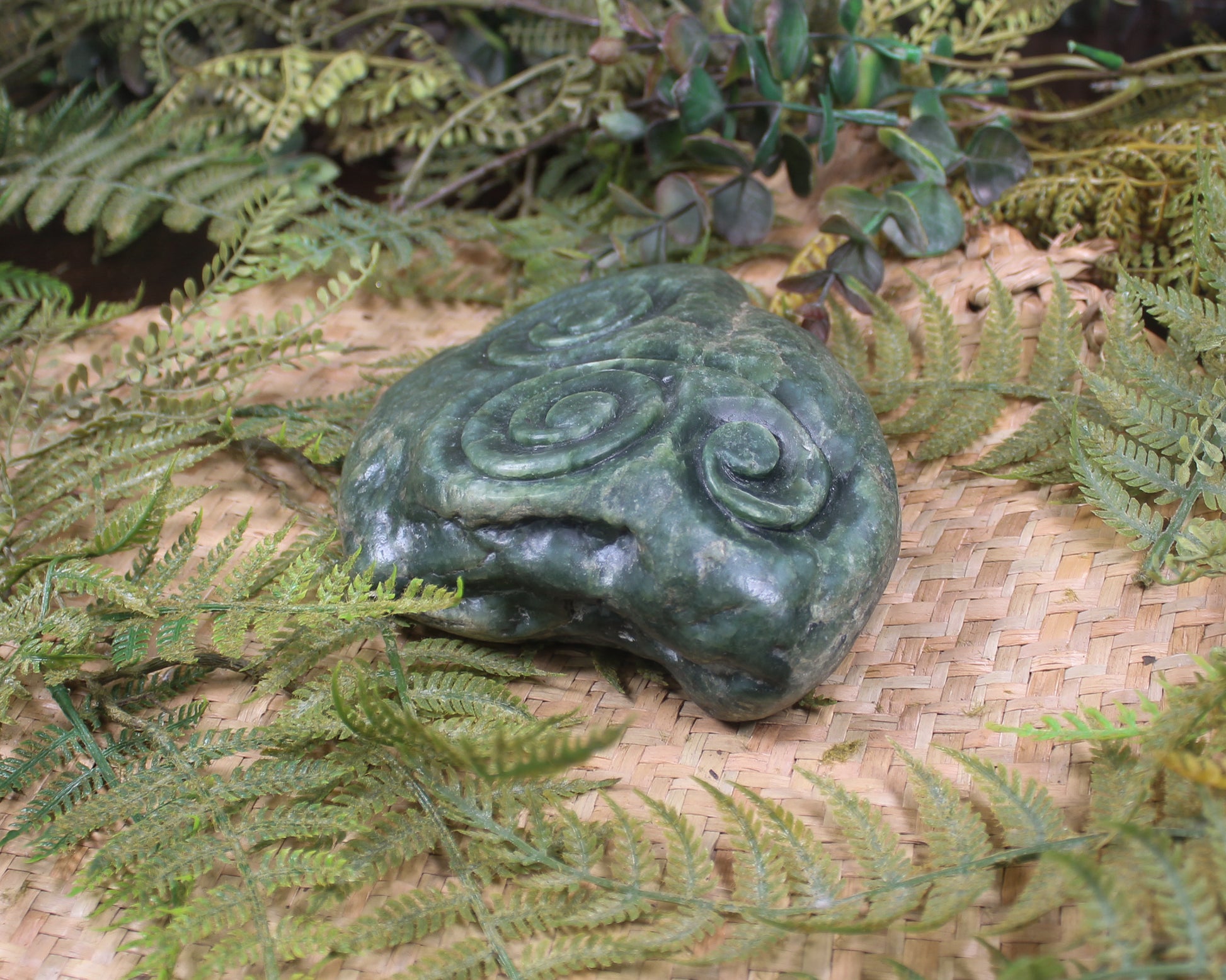Freeform Kawakawa Pounamu Sculpture