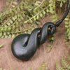Twist carved from Rimu Pounamu - NZ Greenstone
