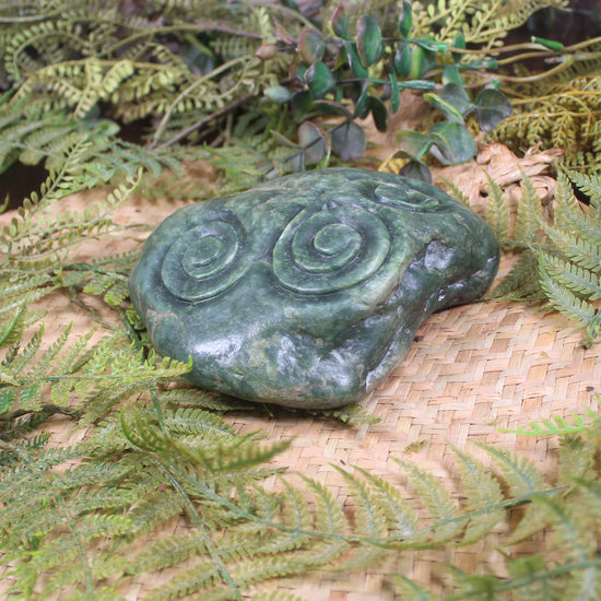 Freeform Kawakawa Pounamu Sculpture