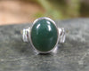 Sterling Silver Kawakawa Pounamu Ring - NZ Greenstone