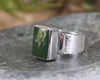 Sterling Silver Flower Jade Pounamu Ring - NZ Greenstone