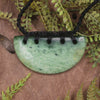 NZ Greenstone Large Kōuma Breastplate Pendant Kawakawa Pounamu
