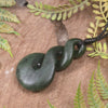 Twist carved from Rimu Pounamu - NZ Greenstone