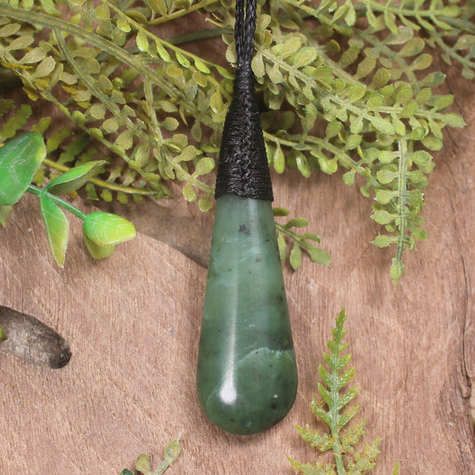 Roimata or Teardop carved from Hapopo Pounamu - NZ Greenstone