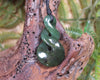 Twist or Pikorua carved from Hapopo Pounamu - NZ Greenstone
