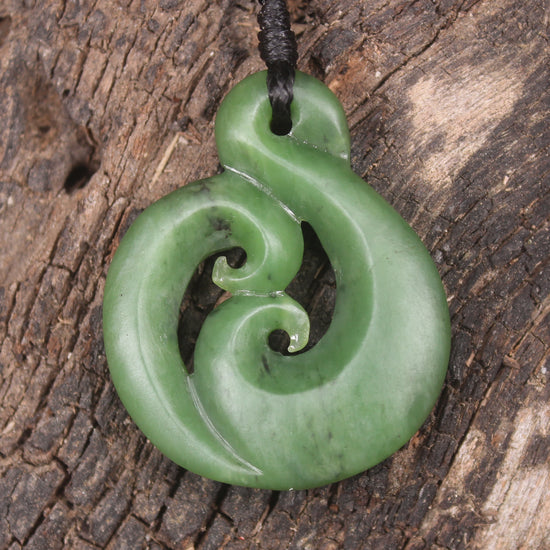 Koru carved from Hapopo Pounamu - NZ Greenstone