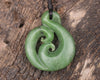 Koru carved from Hapopo Pounamu - NZ Greenstone