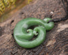 Koru carved from Hapopo Pounamu - NZ Greenstone