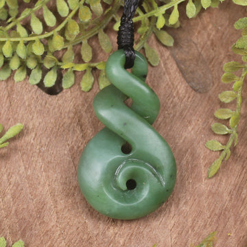 Twist carved from Hapopo Pounamu - NZ Greenstone