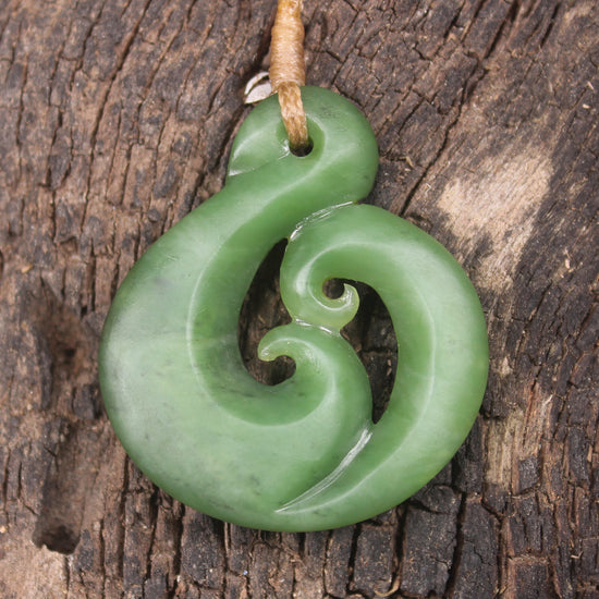 Koru carved from Hapopo Pounamu - NZ Greenstone