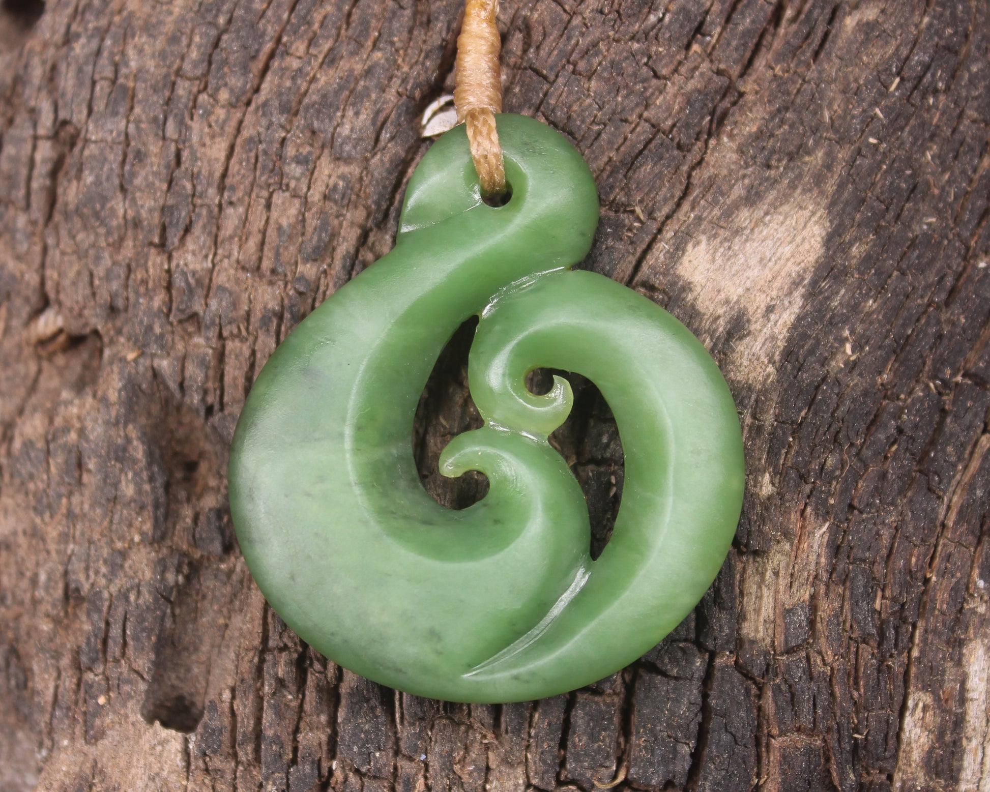 Koru carved from Hapopo Pounamu - NZ Greenstone