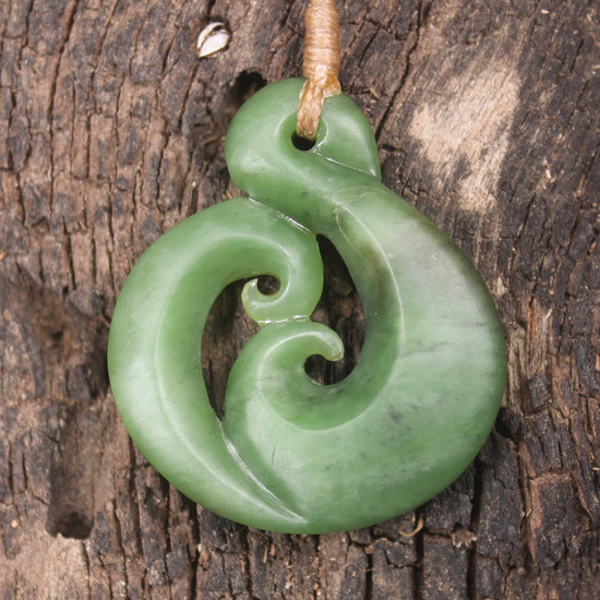 Koru carved from Hapopo Pounamu - NZ Greenstone