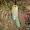 Flower Jade Pounamu Taniwha Tooth pendant